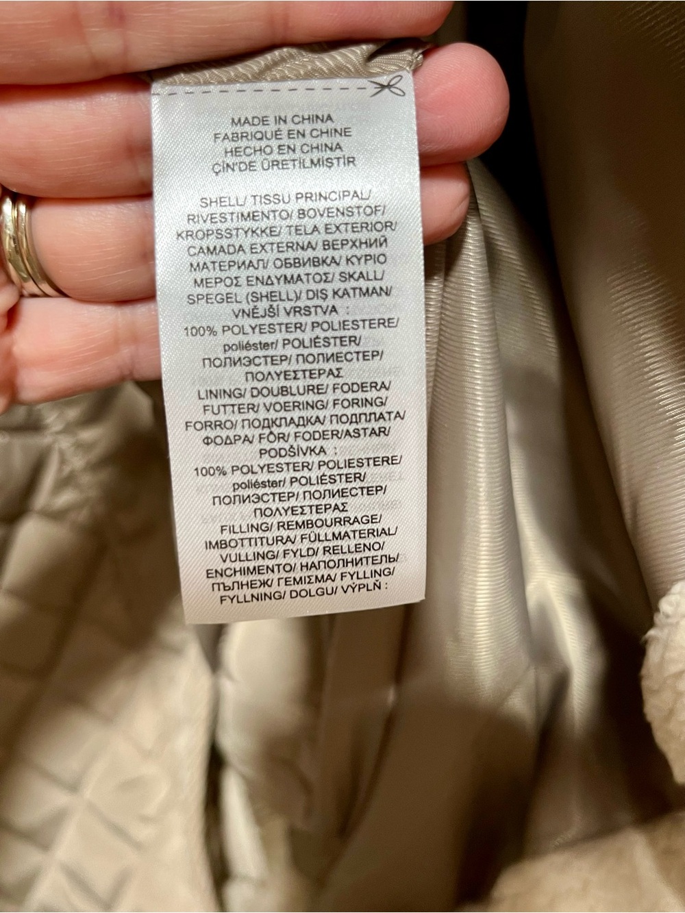 NWT Polo Ralph Lauren Womens Jacket Coat Beige S Quilted Faux Fur Lined - Picture 10 of 16